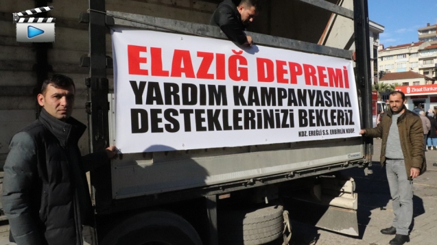 ELAZIĞ'A YARDIM KAMPANYASI BAŞLATTILAR...