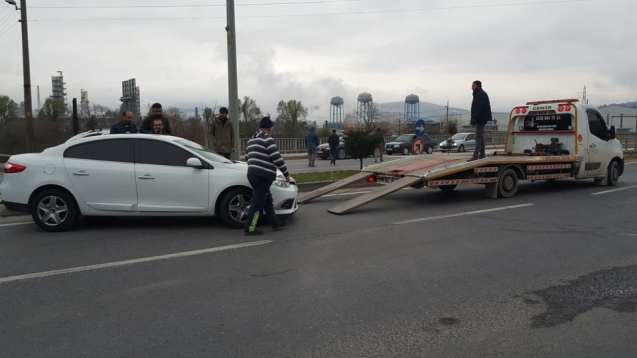 OTOMOBİL İLE TIR ÇARPIŞTI...