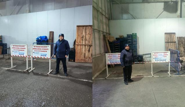 Pazar yerinde denetleme... 3 tezgah kapatıldı...