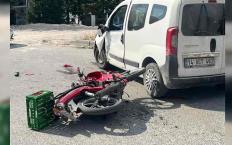 Kamyonet ile motosiklet çarpıştı…Sürücü ağır yaralandı…