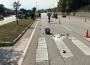 Yaya geçidinde kaza …Otomobil  elektrikli bisiklete çarptı…