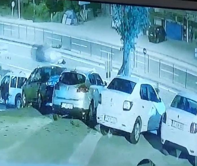 İşte o feci kazanın görüntüleri...