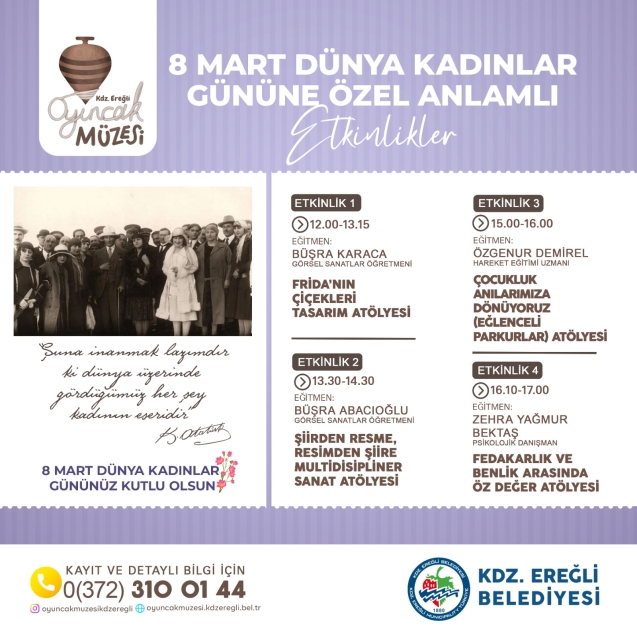 Kadınlar günü için etkinlik düzenlenecek...