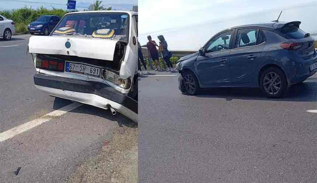 Tehlikeli kavşak kazaya neden oldu: 2 yaralı