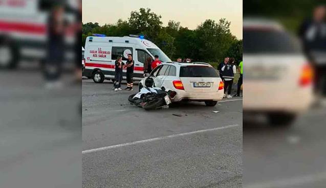 Genç motosikletli hayata tutunamadı…