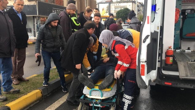 Cip motosiklete çarptı…