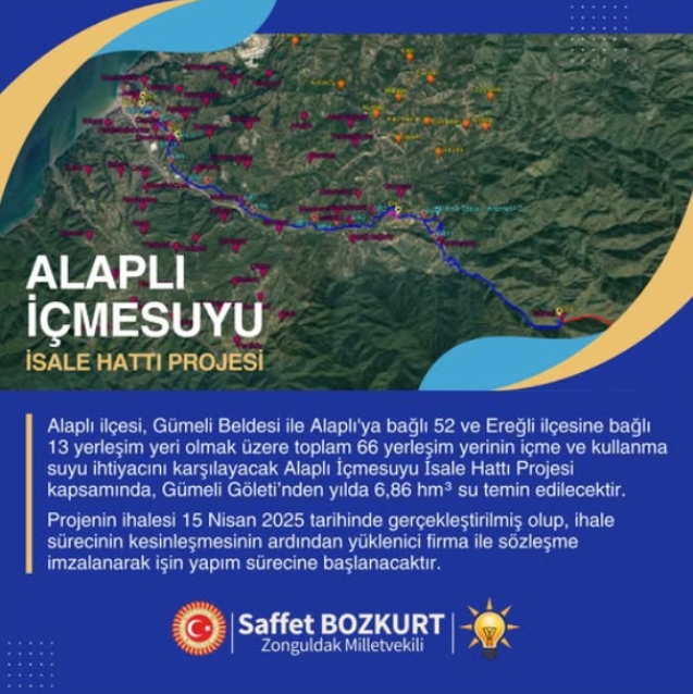 Saffet Bozkurt, 66 bölgeye su verilecek...
