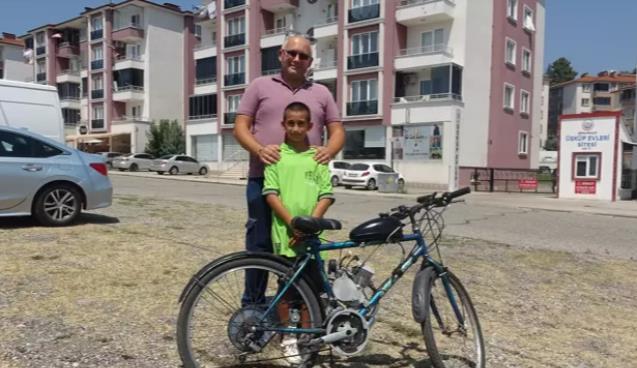 Bisikletini motorlu hale getirdi...