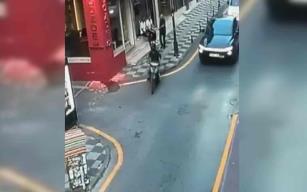 Yağmurdan kaçarken doluya tutuldu…