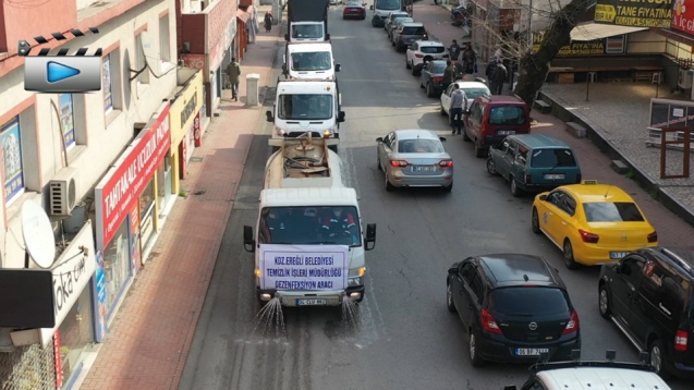 KDZ EREĞLİ’DE YOLLAR İLAÇLI SU İLE YIKANIYOR...