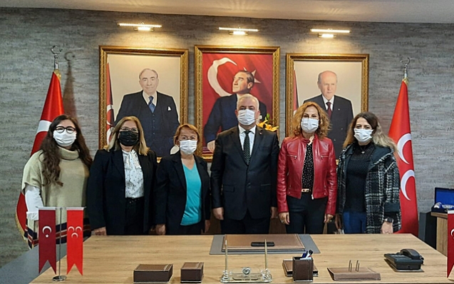Kadın Gücü Kooperatifi’nden MHP’ye ziyaret…