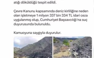 Denize atılan atıklara yüklü miktarda ceza...