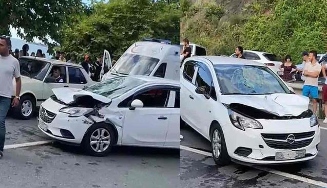 Otomobil baba ve oğluna çarptı… Durumları ağır…