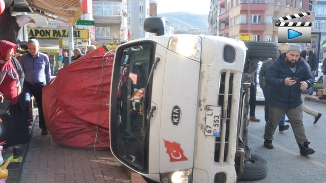 YAN YATARAK, DEVRİLDİ...