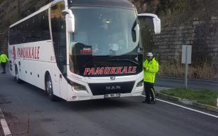 Şehirler arası karayolunda denetim yapıldı...