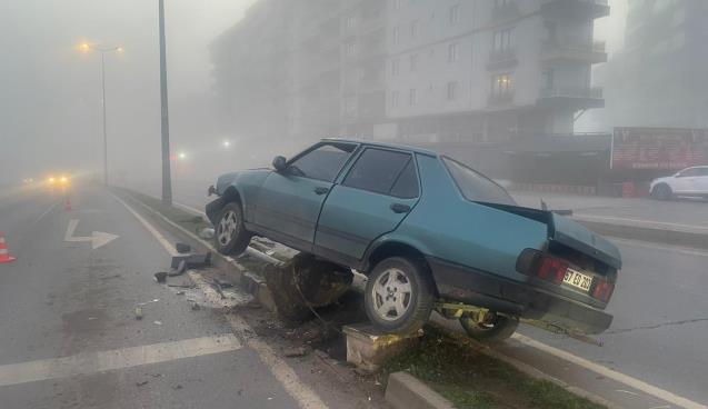 Alkollü sürücü refuje çıktı...