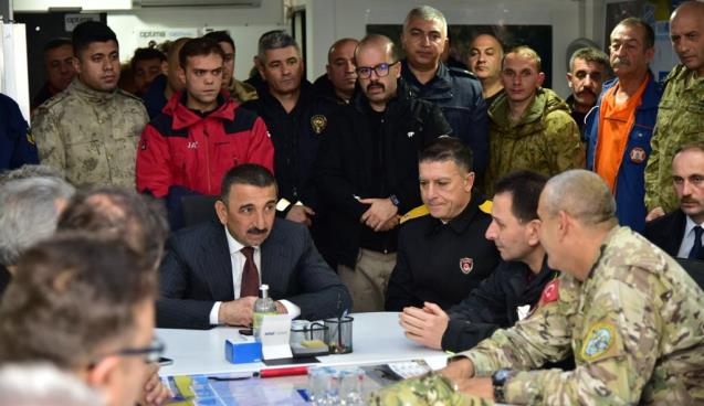 Arama kurtarma çalışmalarıyla ilgili toplantı yapıldı...