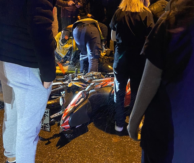 Otomobil ile motosiklet kazasında bir kişi yaralandı...